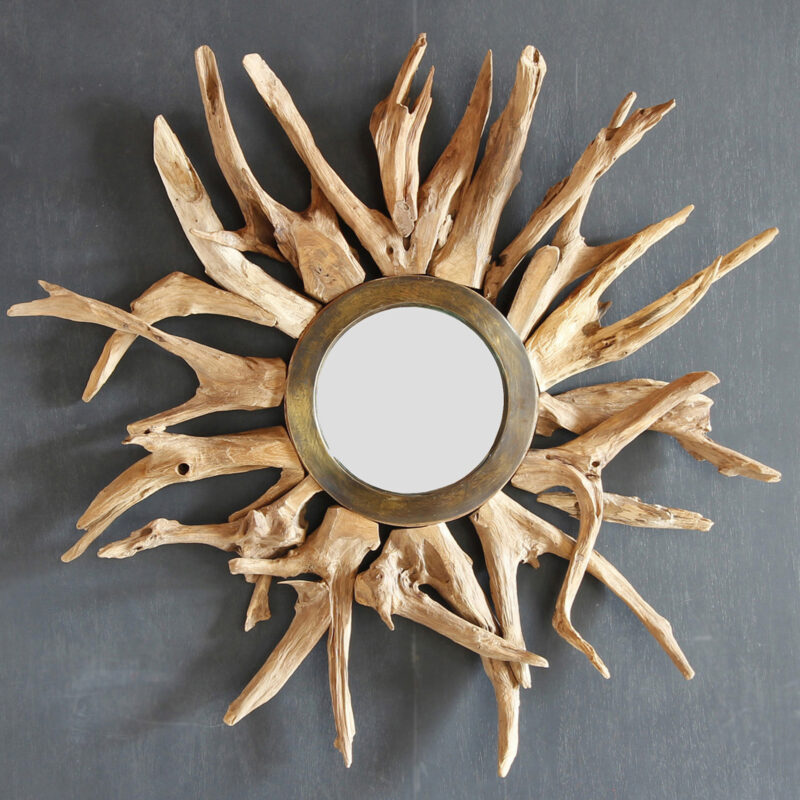 Driftwood Mirror Round Artisan, Large Driftwood Mirror Uk