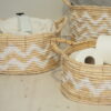Wicker storage baskets