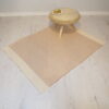 Natural Cotton Rug with Table