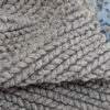 Cable Knit Wool Rug Grey - Sofia Close Up Pattern