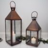 Large antique copper lantern