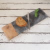 Wood and slate chopping board
