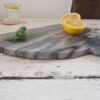 White marble chopping board