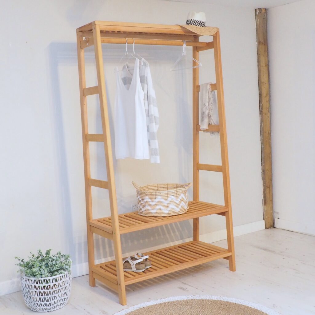 Large Wooden Clothes Rail - Za Za Homes