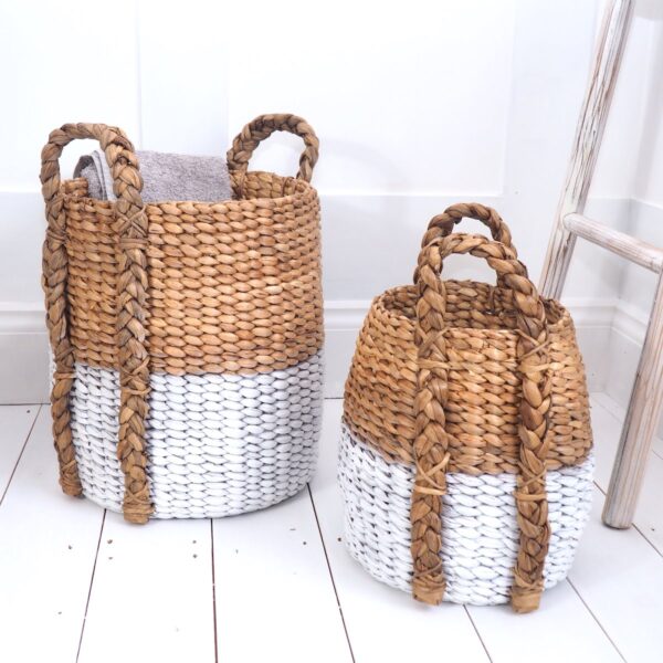 Grey Wicker Storage Baskets Za Za Homes