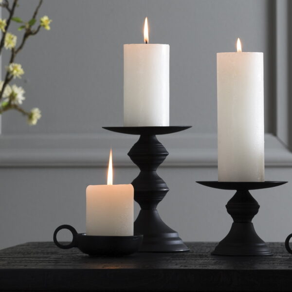 Black Pillar Candle Holder