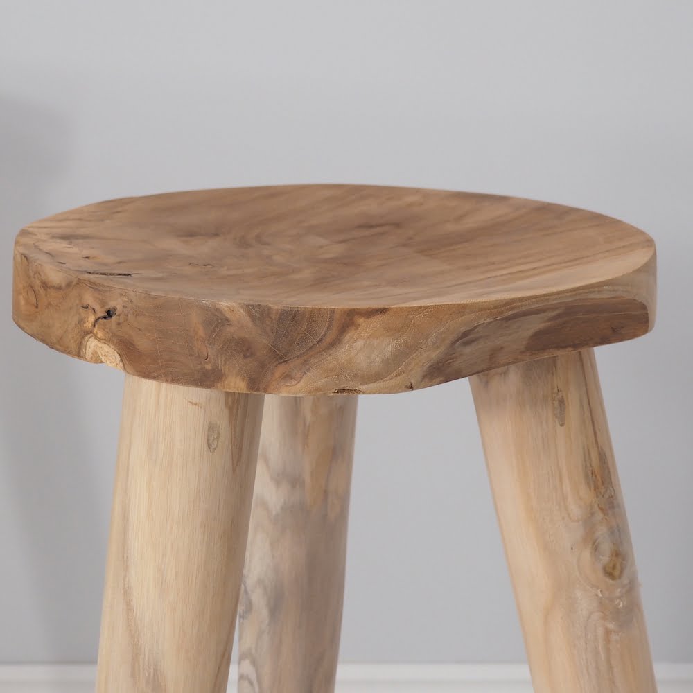 Natural Wood Bar Stool ZaZa Homes