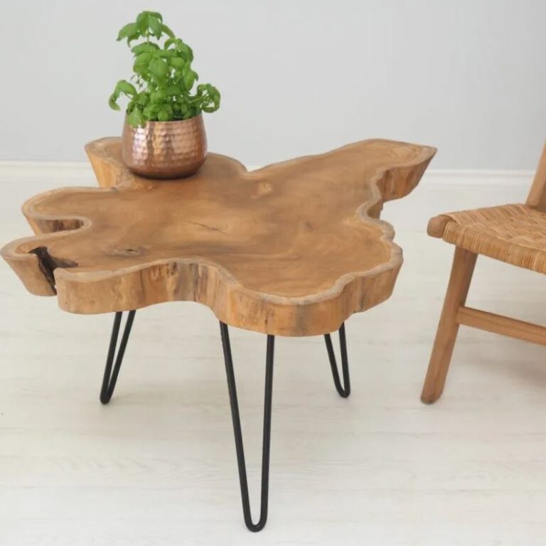 Wood Table Tree Wood Slice Coffee Table Za Za Homes