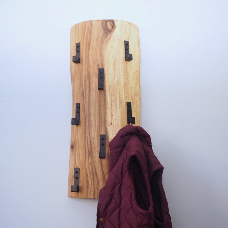 Chunky Wooden Wall Mounted Coat Rack, Wooden Wall Mounted Coat Rack Uk