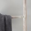 Free Standing white Wooden Towel Rack with Towel