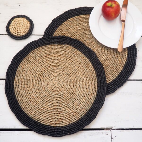 Round placemats wicker