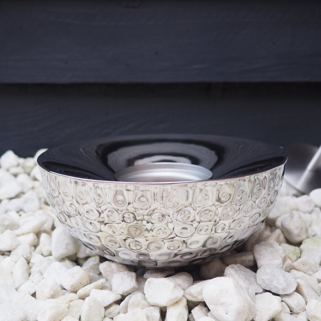 Garden Gel Burner Hammered Silver ZaZa Homes