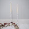 White candle holder metal