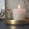 small metal mesh tealight holder brass