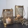 Small brass gauze candle holder