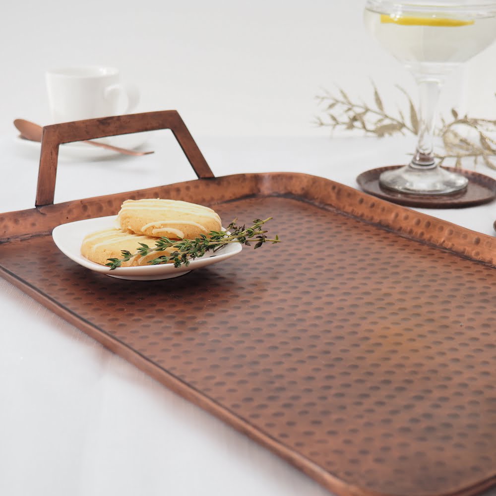 Antique Copper Serving Tray ZaZa Homes