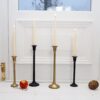 Brass candlestick tall set 2