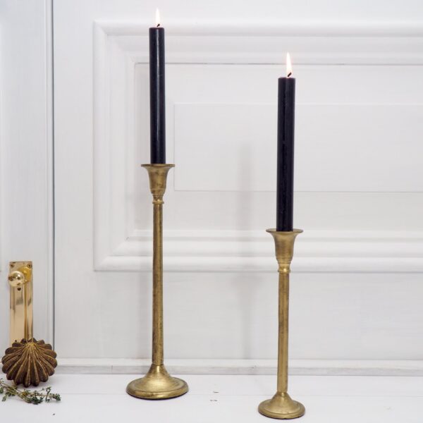 Brass candlestick holders tall