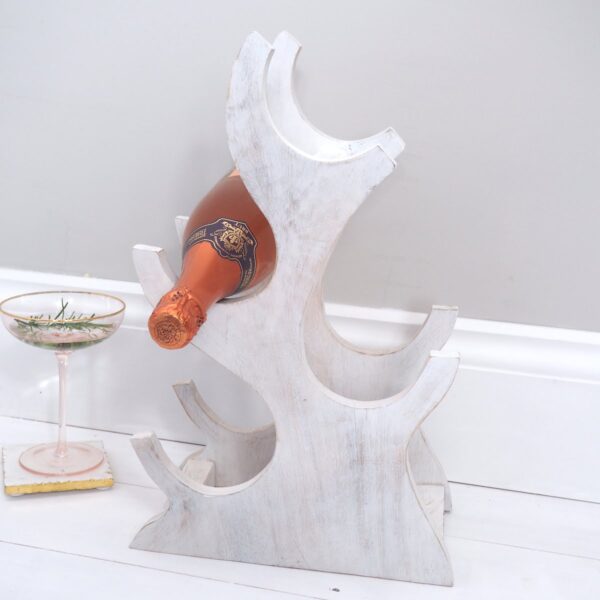wooden wine bottle holder