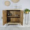 Doors Open of the Accent Wood Natural Sideboard - Eloise
