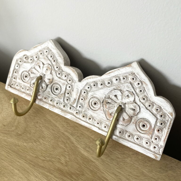 White Coat Hooks Bohemian ZaZa Homes