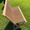 Side profile of Folding Garden Bench Teak Wood