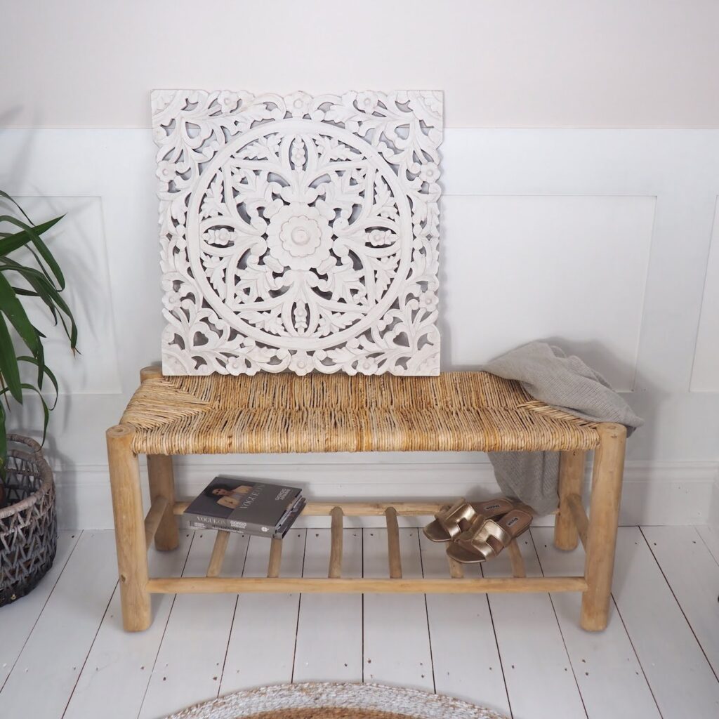 Hand Carved Wall Art White ZaZa Homes