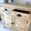 Natural Wooden Sideboard - Emilia with Drawer Open
