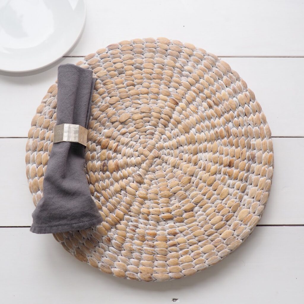 Whitewash Wicker Placemats ZaZa Homes