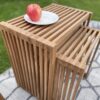 Teak Wood Garden Coffee Tables - Set of 3
