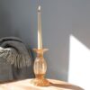 Light gold glass candle holder