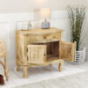 Large Wooden Bedside Table - Eden with open doors