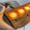 Rustic Wood Tealight Holder