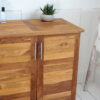 Bathroom Vanity Unit with Doors - Teak Wood Side View
