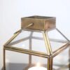 Small metal tealight lantern with handle