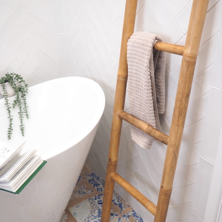 Natural Bamboo Towel Ladder ZaZa Homes