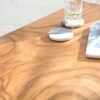 Close up of Wooden Coffee Table with Hairpin Legs