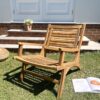 Garden sun chair by patio