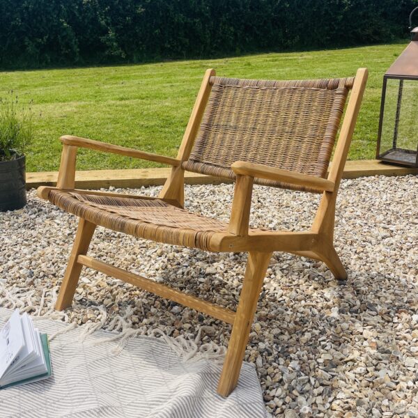 garden lounger chair on patio
