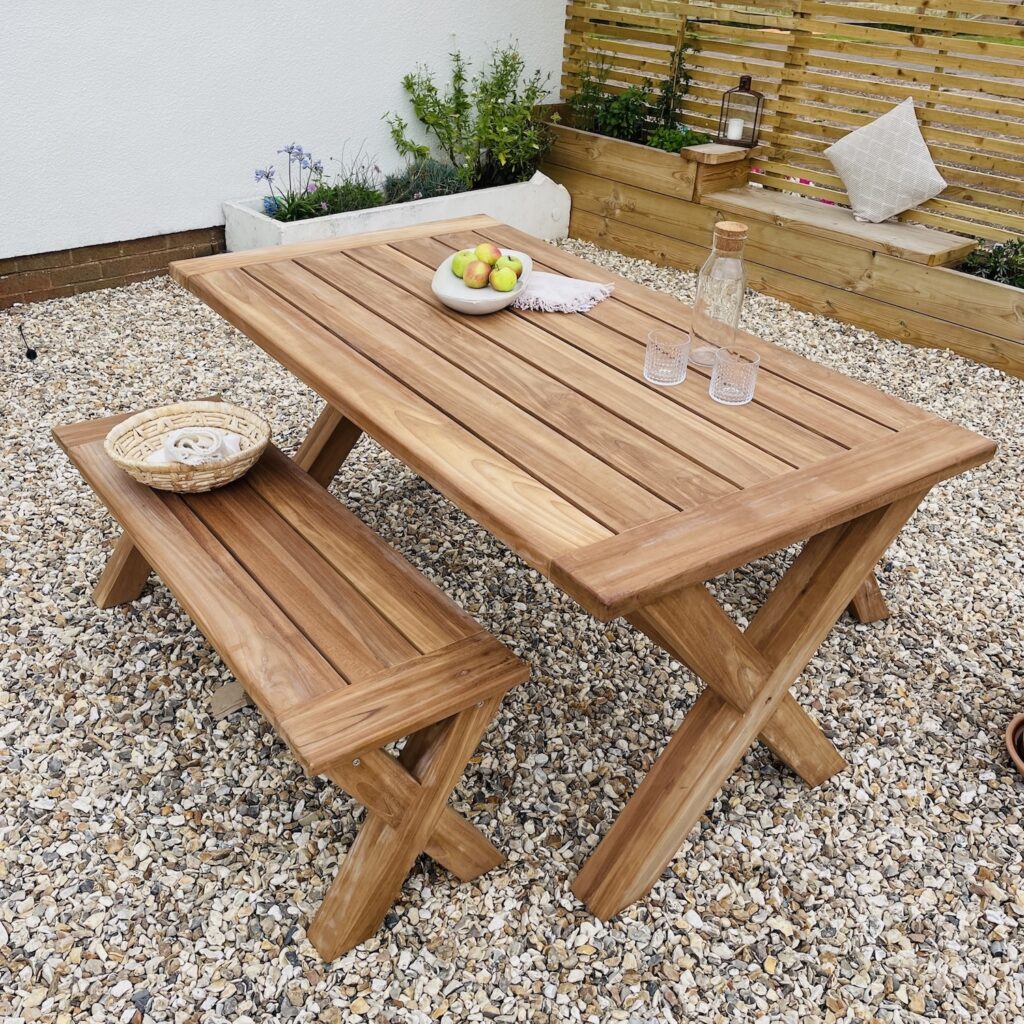 Outdoor Furniture Pallet Picnic Bench Wooden Garden Table And