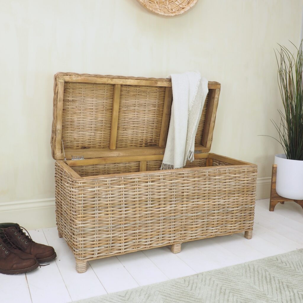 Rattan Storage Bench